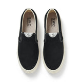 STEPNEY WORKERS CLUB LISTER OPTICAL SUEDE SLIP/ON - BLACK / WHITE