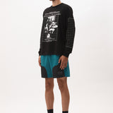 P.A.M CHOOSE FREEWHEELING TRACK SHORTS - BLACK / TEAL