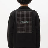 P.A.M BETWEEN CHAOS COLLARED SWEATSHIRT - BLACK