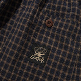 BUTTER LOOSE SEERSUCKER PLAID SHORTS - BROWN