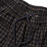 BUTTER LOOSE SEERSUCKER PLAID SHORTS - BROWN