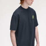 FRED PERRY TENNIS BADGE HEAVYWEIGHT SS TSHIRT - NAVY