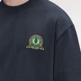 FRED PERRY TENNIS BADGE HEAVYWEIGHT SS TSHIRT - NAVY