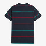 FRED PERRY FINE STRIPE SS TSHIRT - NAVY