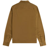 FRED PERRY TWILL COTTON OVERSHIRT - SHADED STONE