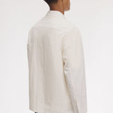 FRED PERRY REVERSE ZIP THROUGH OVERSHIRT / JACKET - LIGHT ECRU