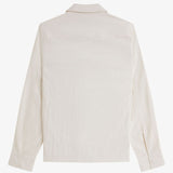 FRED PERRY REVERSE ZIP THROUGH OVERSHIRT / JACKET - LIGHT ECRU