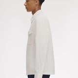 FRED PERRY REVERSE ZIP THROUGH OVERSHIRT / JACKET - LIGHT ECRU