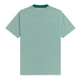 FRED PERRY FINE STRIPE HEAVYWEIGHT SS TSHIRT - SPORT GREEN