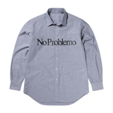 NO PROBLEMO LS OXFORD SHIRT - CHARCOAL