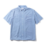 BUTTER OVERDYE SEERSUCKER SS SHIRT - BLUE