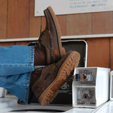 1ST PRODUCT + WILD RHINO PEAKED 3 EYE LUG MOC BOAT - DARK BROWN