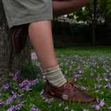 1ST PRODUCT + WILD RHINO PEAKED 3 EYE LUG MOC BOAT - COGNAC