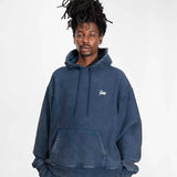 PATTA CLASSIC ACID WASHED HOODED PULLOVER - ESTATE BLUE