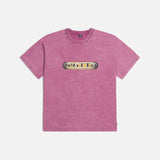 PATTA GILDED ACID WASHED T-SHIRT - BOYSENBERRY