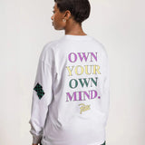 PATTA OWN YOUR OWN MIND LS T-SHIRT - WHITE