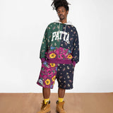 PATTA FLORAL PATCH WORK PULLOVER HOODIE - MULTI