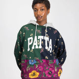 PATTA FLORAL PATCH WORK PULLOVER HOODIE - MULTI