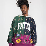 PATTA FLORAL PATCH WORK PULLOVER HOODIE - MULTI