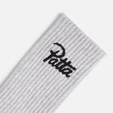PATTA SCRIPT LOGO SOCKS - MELANGE GREY