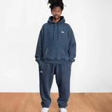 PATTA CLASSIC ACID WASHED HOODED PULLOVER - ESTATE BLUE
