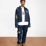 PATTA WHOLE LOTTA LOVE LABELS DENIM PANT - BLUE