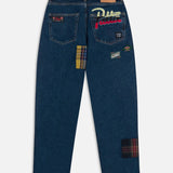 PATTA WHOLE LOTTA LOVE LABELS DENIM PANT - BLUE