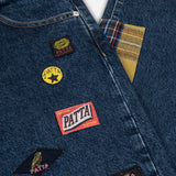 PATTA WHOLE LOTTA LOVE LABELS DENIM PANT - BLUE