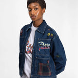 PATTA WHOLE LOTTA LABELS DENIM JACKET - BLUE