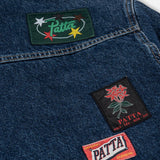 PATTA WHOLE LOTTA LABELS DENIM JACKET - BLUE