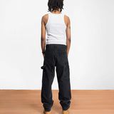 PATTA DOUBLE KNEE DENIM PANTS - BLACK