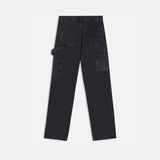 PATTA DOUBLE KNEE DENIM PANTS - BLACK