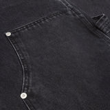 PATTA DOUBLE KNEE DENIM PANTS - BLACK