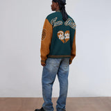 PATTA VARSITY KNITTED CARDIGAN - PINE GROVE