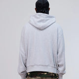 PATTA WAFFLE REVERSIBLE ZIP UP HOODED SWEATSHIRT - GREY HEATHER