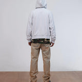 PATTA WAFFLE REVERSIBLE ZIP UP HOODED SWEATSHIRT - GREY HEATHER