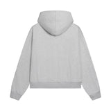 PATTA WAFFLE REVERSIBLE ZIP UP HOODED SWEATSHIRT - GREY HEATHER