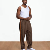 PATTA TRICOT STRAIGHT TRACK PANT - CHESTNUT BROWN