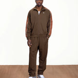 PATTA TRICOT TRACK JACKET - CHESTNUT