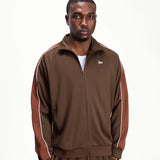 PATTA TRICOT TRACK JACKET - CHESTNUT