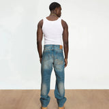 PATTA WHISKERED DENIM PANT - BLUE