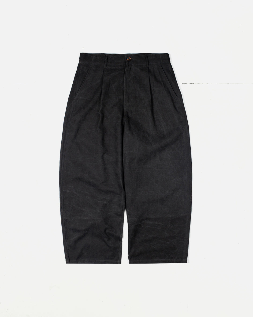 CANDICE DISTANT WASH PLEATED PANTS - BLACK
