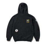 BUTTER + PEANUTS PATCHES ZIPTHRU HOODIE - WASHED BLACK