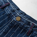 BUZZCUT SEEKER PINSTRIPE DENIM SHORTS - BLUE