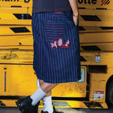 BUZZCUT SEEKER PINSTRIPE DENIM SHORTS - BLUE