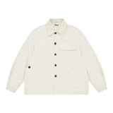 COLOUR PLANE MOLESKIN FRENCH CHORE JACKET - PASTIS CREAM