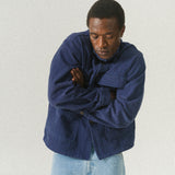 COLOUR PLANE MOLESKIN FRENCH CHORE JACKET - MARSEILLE BLUE