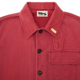 COLOUR PLANE MOLESKIN FRENCH CHORE JACKET - FROMBASIE RED