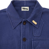COLOUR PLANE MOLESKIN FRENCH CHORE JACKET - MARSEILLE BLUE