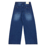 COLOUR PLANE 13.5oz WASHED PAINT SPLAT DENIM - BLUE